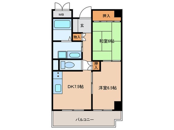 サンロワール和泉砂川の物件間取画像